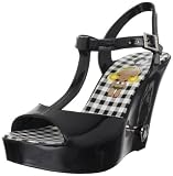 Harajuku Lovers Women’s Quin T-Strap Sandal,Black,8 M US