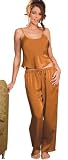 100% Silk Pajama / Lounge Set in Ginger