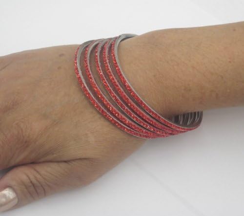 SET OF 3 FOR THE PRICE OF 2 CHRISTMAS Color Crystal Stainless Steel Slip-on Bangle with One Row Each of Red,Green, White. 3mm