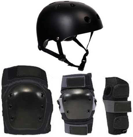 Pop-Lite® Skateboard Longboard Helmet, Knee & Elbow Pads & Wrist Guards Large