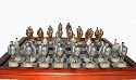 King Arthur Hand Decorated Chess Set with Board (AB002)