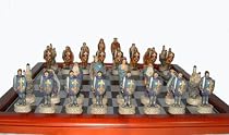 King Arthur Hand Decorated Chess Set with Board (AB002)