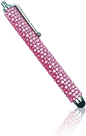 Samsung S4 Mini Case, Galaxy 9190 Case- Mavis's Diary 3D Handmade Pink and Blue Shiny Bling Printed Lotus Flower Crystal Sparkly Rhinestone Diamond Clear Hard Cover Case for Samsung Galaxy S4 Mini I9190 I9192 I9195 with Soft Clean Cloth(Package Includes:One Case&One Stylus Pen&One Dust Plug&One Screen Protector)