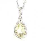 0.87 Carat 14KWG Lemon Quartz Stud Pendant