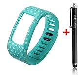 Smart Tech Store Teal Polka Dots Replacement Band With Clasp for Garmin Vivofit Only /No tracker/ Wireless Activity Bracelet Sport Wrist band Garmin Vivo fit Bracelet Sport Arm Band Armband