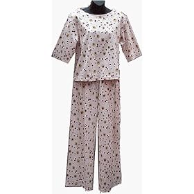 RocketWear Women's Lady Bug Print Pink Cotton Knit Pajamas/Loungewear