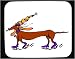 dachshund31 - Decorated Mouse Pad with dachshund skating hat pet