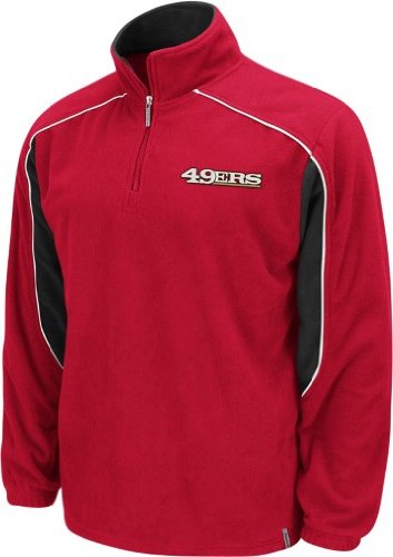 Reebok San Francisco 49Ers Youth (8-20) Final Score 1/4 Zip Fleece Jacket Large