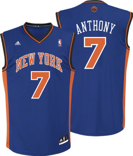 NBA Toddler New York Knicks Carmelo Anthony Away Replica Jersey - R24E6Jjm (Blue, 3T)