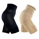 Figurformende Bauch-weg Miederhose in schwarz oder natur mit langem Bein. Gr S - XXXL. In Sekunden eine Konfektionsgröße an Bauch, Beinen und Po verlieren.