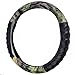 BDK Camouflage Steering Wheel Cover – Synthetic Camo Leather Cushion Grip Steering Cover Size (14.5 15 15.5 in) (Jungle Green Camo)