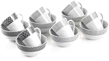 Domestic 924253 12-er Set je 6 Kaffeebecher und M&uuml;slischalen Ombra