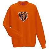 Chicago Bears Orange (Bear Head Logo) Tek Patch Crewneck Sweatshirt