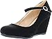 Bella Marie Denise-1 Women's Round Toe Wedge Heel Mary Jane Squeaky Strap Sue.