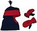 N'Ice Caps Boys Wrap Around Hat and Mitten Set with Embroidery