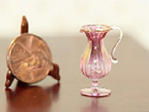Dollhouse Miniature Artisan Phillip Grenyer Cranberry Ribbed Jug