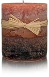 Stone Candles Pillar ( 3 in L x 3 in W ) Patchouli Sandalwood