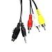 S-Video & 3.5mm Audio to 3-RCA Male Cable