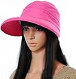 Marrywindix Handmade Chic Fashion Ladies Woman Bohemia Bowknot Summer Dual Purpose Two Uses Polyester Hat Braid Sun Visor Floppy Fold Summer Swimming Beach Hat (Hot Pink)