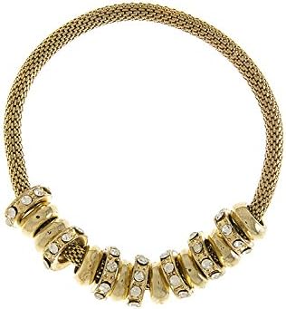 CONTEMPO COUTURE CRYSTAL ENCRUSTED CHARM BRACELET (Clear/Gold)