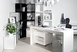 Büromöbel:White Club Schreibtisch 180x80 Weiss Hochglanz zerlegt by Kare Design