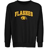 NCAA Kent State Golden Flashes Youth Black Logo Arch Crew Neck Fleece Sweatshirt