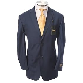 Classy Two Button Narrow Lapel Navy Blue Mens Suit + Free Necktie (A8087-2779)