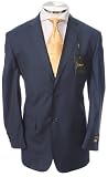 Classy Two Button Narrow Lapel Navy Blue Mens Suit + Free Necktie (A8087-2779)