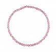Anklet - A69 - Stretch - 4mm Swarovski (tm) Crystal and Silver Tone Heishi Beads ~ Rose