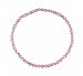 Anklet - A69 - Stretch - 4mm Swarovski (tm) Crystal and Silver Tone Heishi Beads ~ Rose