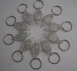 10 X LED MINI MICRO CLEAR KEYCHAIN KEY HOLDER SUPER BRIGHT FLASHLIGHT WHITE LIGHT