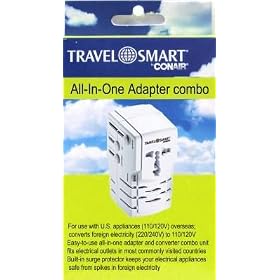 Travel Smart By Conair Adapter Converter Combo with Surge Protection (3-Pack) by Travel Smart