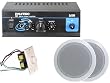 Pyle Home Popular Amplifier/Speaker Package -- PTA1 Mini 2 x 15-Watt Stereo Power Amplifier + PDIC51RD 5.25-Inch 2-Way In-Ceiling Speakers System + Wall Mount Rotary Volume Control Knob