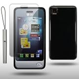 LG GD510 POP SOLID BLACK GEL COVER CASE