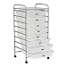 Tools & Hardware : Storage Solutions 1650PFR4 8 Drawer Mobile Cart with Wheels, Frost