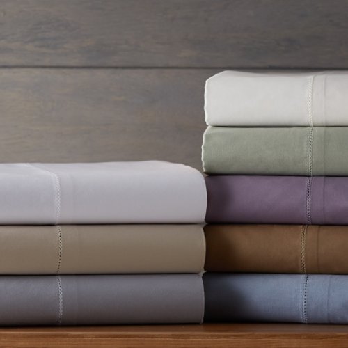 Pinzon Hemstitch 400ThreadCount Egyptian Cotton Sateen Sheet Set