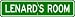 LENARD ROOM SIGN - Personalized Gift Boy or Girl, Aluminum