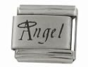 SilverBin Angel Stainless Steel Italian Charm Link