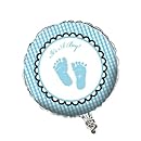 Creative Converting Sweet Baby Feet Blue Two Sided Mylar Foil Balloon, 18"