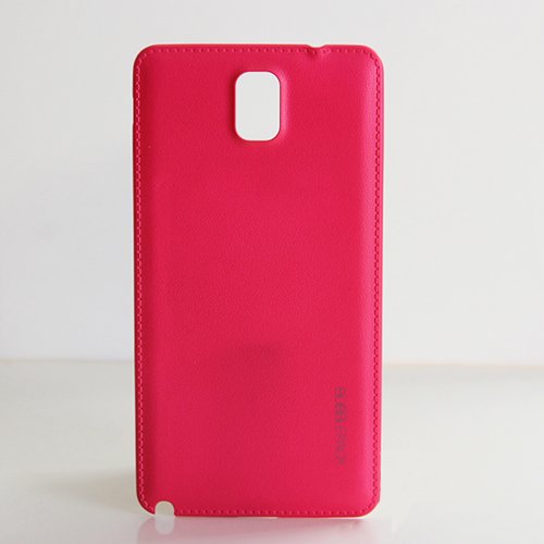 Galaxy Note 3 Back Cover, ANLEY Bubble Pack Series - [Sewn Leather] [Original Fit] Back Battery Cover Plate Replacement for Samsung Galaxy Note3 (Coral Pink) + Free Ultra Clear Screen Protector Film