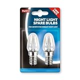 Twin Pack EVEREADY Night Light Spare Bulbs, E14 (14mm Thread Diameter) 7w 220-240v AC, For use with The Eveready Night Light - *SEE NOTE