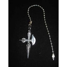 SKULL DORJE Fan Pull in Fine Pewter, Way Cool!