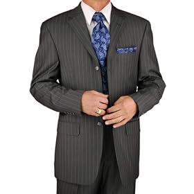 Italian Mens Suits Charcoal Pinstripe Merino Wool 150s Hand Tailored Suit Jacket and Pants Comfortable Year Round Use