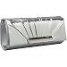 J. Furmani Pleated Metallic Flap Clutch