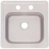 Buy FrankeUSA FBFS602NKIT Single Bowl Stainless Steel 15x15in. Topmount Sink by Franke