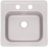 FrankeUSA FBFS602NKIT Single Bowl Stainless Steel 15x15in. Topmount Sink