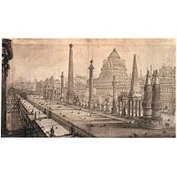 Giovanni Battista Piranesi (Reconstruction of the Circus Maximus in Rome) Art Poster Print