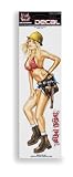 LETHAL THREAT DECALS Sexy Hard Hat Girl 3 x 10 6 pack