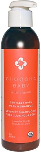 Shoosha, Organic, Gentlest Baby Wash and Shampoo, Lavender Vanilla, 6 oz (177.4 ml)