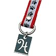 Dog Paw Print Letter H Pet Lover Charming KEYper Keychain